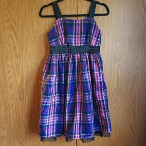 JUSTICE Girls 14 Dress Plaid Jeweled Formal‎ Party Tank Holiday Special Occasion